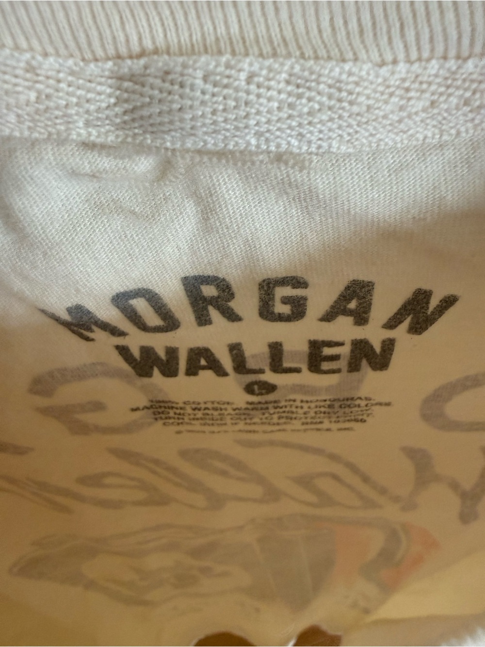 Morgan Wallen 2026 Tour Short Sleeve Tee - Cream - Picture 3 of 3